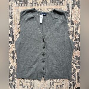 GAP Charcoal V-Neck Sweater Vest